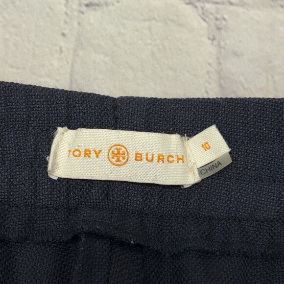 Tory Burch Women Wool Stretch Dress Pants Trouser Size 10 Dark Blue D043 -17 - Picture 9 of 16